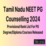 Tamil Nadu NEET PG Counselling Released Provisional Rank List For PG Degree Diploma Courses